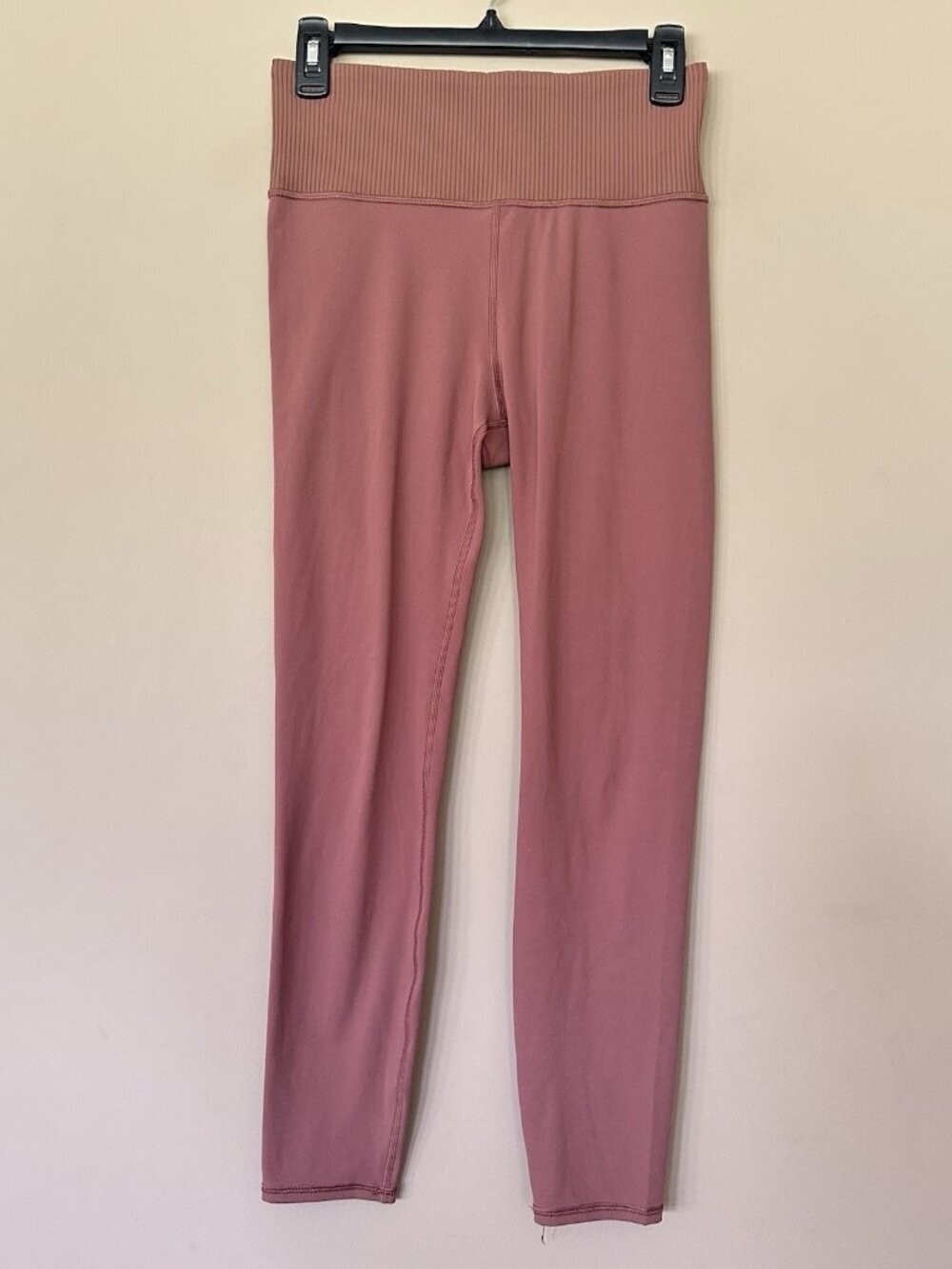 Vuori Women S Ribbed Studio Legging High Rise Hazelnut Pink Brown Active Pocket